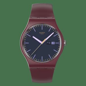 Swatch Essentials Burgundy Berry 41mm