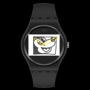 Swatch Mickey Blanc Sur Noir 41mm